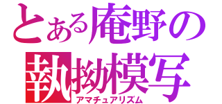 とある庵野の執拗模写（アマチュアリズム）