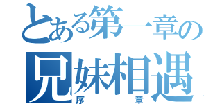 とある第一章の兄妹相遇（序章）