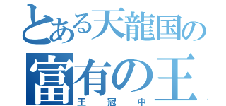 とある天龍国の富有の王（王冠中）