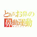 とあるお鼻の鼻動運動（ヤバックス）