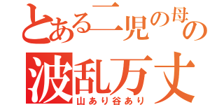 とある二児の母の波乱万丈（山あり谷あり）