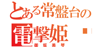 とある常盤台の電撃姫‼︎‼︎（御坂美琴）