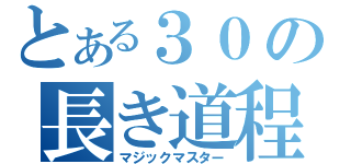 とある３０の長き道程（マジックマスター）