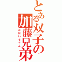 とある双子の加藤兄弟（おにいちゃん）