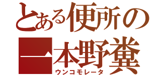 とある便所の一本野糞（ウンコモレータ）