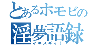 とあるホモビの淫夢語録（イキスギィ！）