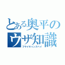 とある奥平のウザ知識（フライキャンスペイ）