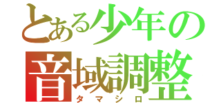 とある少年の音域調整（タマシロ）