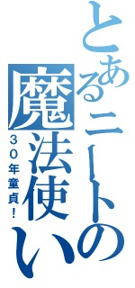 とあるニートの魔法使い（３０年童貞！）