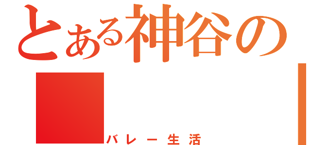 とある神谷の　　　　　翔（バレー生活）