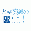 とある奕誠の小雞雞！（インデックス）