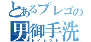 とあるプレゴの男御手洗（トイレット）