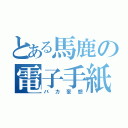 とある馬鹿の電子手紙（バカ妄想）