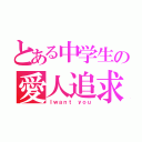 とある中学生の愛人追求（Ｉｗａｎｔ ｙｏｕ）