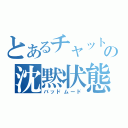 とあるチャットの沈黙状態（バッドムード）