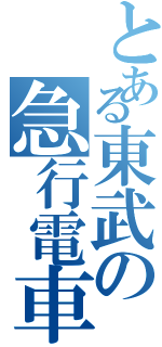 とある東武の急行電車（）