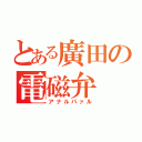 とある廣田の電磁弁（アナルパァル）