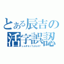 とある辰吉の活字誤認（しんきちってよむの？）