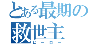 とある最期の救世主（ヒーロー）