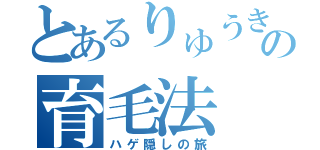 とあるりゅうきの育毛法（ハゲ隠しの旅）