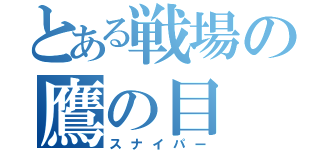 とある戦場の鷹の目（スナイパー）