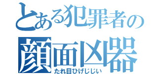 とある犯罪者の顔面凶器（たれ目ひげじじい）