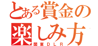 とある賞金の楽しみ方（関東ＤＬＲ）