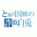 とある因幡の詐欺白兎（ってゐ）