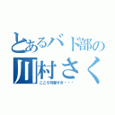 とあるバド部の川村さくら（こころ可愛すぎ♡♡♡）