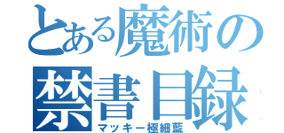 とある魔術の禁書目録（マッキー極細藍）