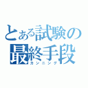 とある試験の最終手段（カンニング）