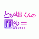 とある堀くんの凪沙＝（大切な神友！）