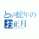 とある蛇年のお正月（ハッピーニューイヤー）