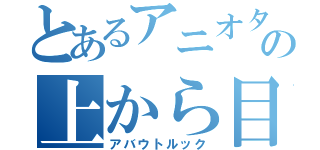 とあるアニオタの上から目線（アバウトルック）