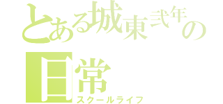 とある城東弐年の日常（スクールライフ）