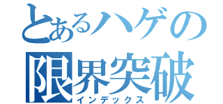 とあるハゲの限界突破（インデックス）