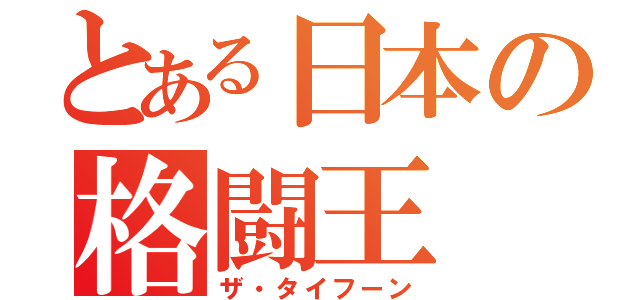 とある日本の格闘王（ザ・タイフーン）