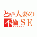 とある人妻の不倫ＳＥＸ（インデックス）