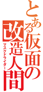 とある仮面の改造人間（マスクドライダー）