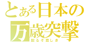 とある日本の万歳突撃（散るぞ悲しき）