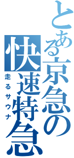 とある京急の快速特急（走るサウナ）