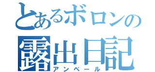 とあるボロンの露出日記（アンベール）