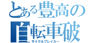 とある豊高の自転車破壊（サイクルブレイカー）