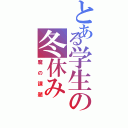 とある学生の冬休み（魔の課題）