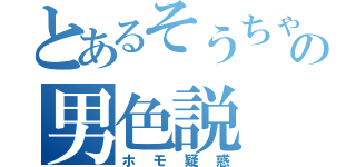 とあるそうちゃんの男色説（ホモ疑惑）