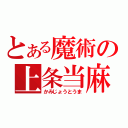 とある魔術の上条当麻（かみじょうとうま）