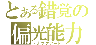 とある錯覚の偏光能力（トリックアート）