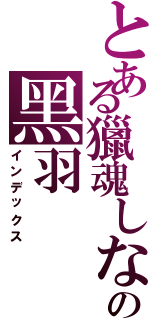 とある獵魂しない の黑羽（インデックス）