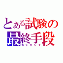 とある試験の最終手段（カンニング）