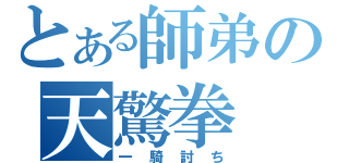 とある師弟の天驚拳（一騎討ち）